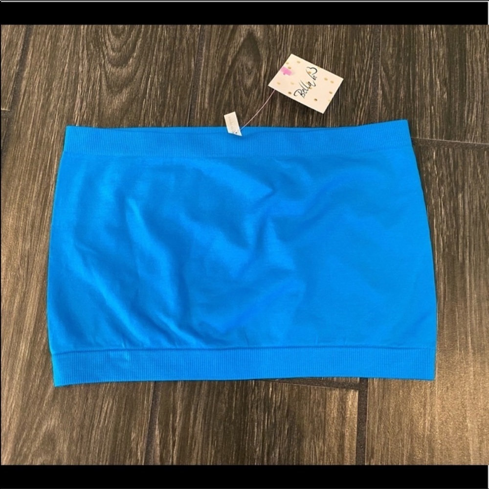 Anemone Seamless Solid Bandeau in Turquoise OS